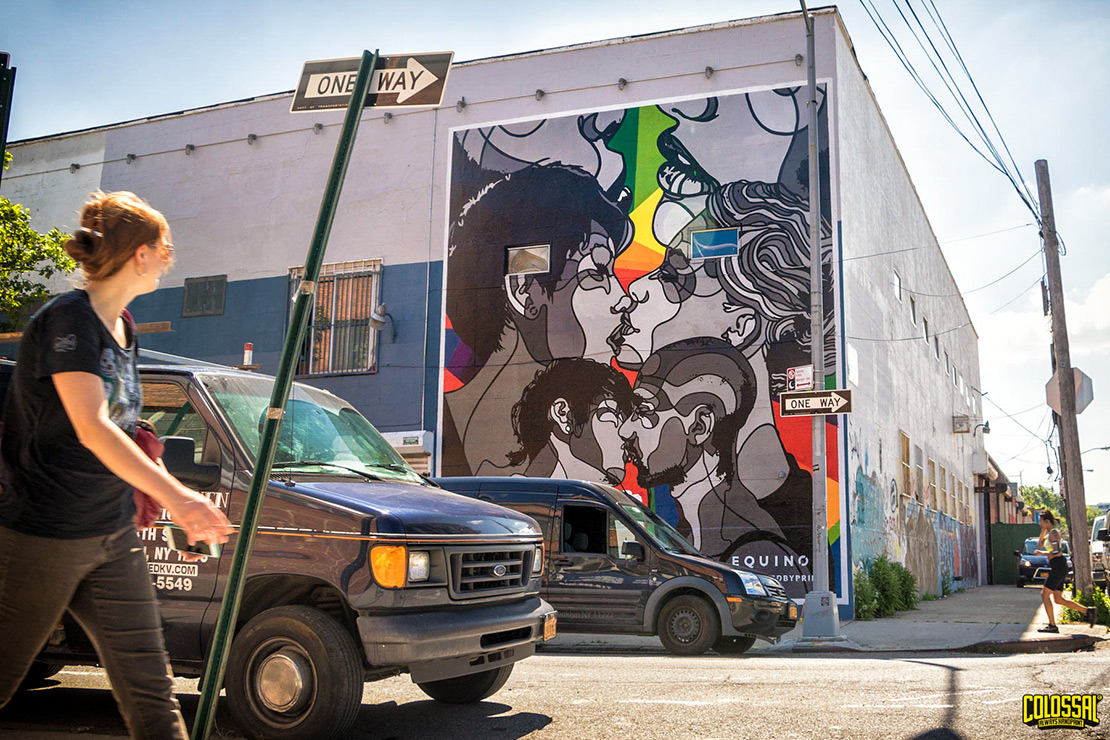 #poweredbypride Colossal Media for Equinox Hand Painted Advertising Mural in Brooklyn