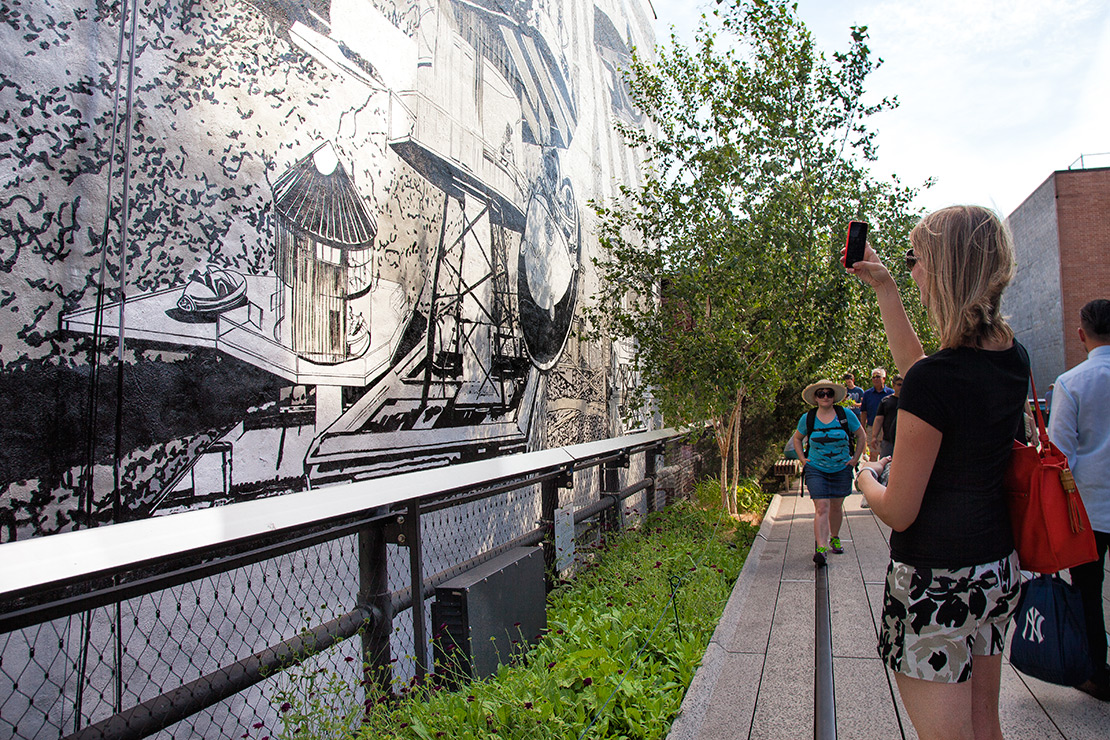 Colossal Media for The NYC High Line Hand Painted Art Mural