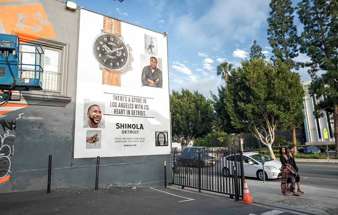 Outdoor advertising in Los Angeles - Shinola x Colossal Media