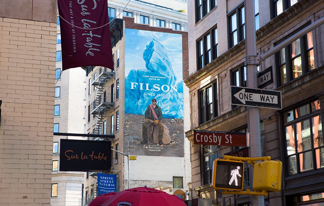 Filson NYC ad in NoHo