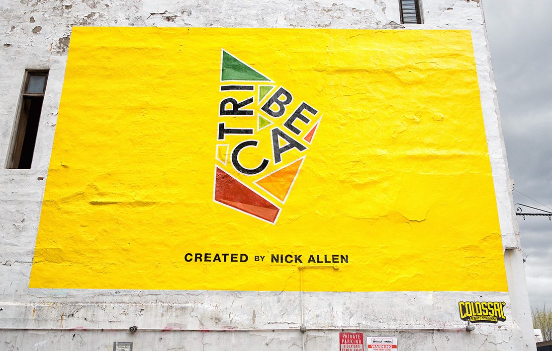 Snapchat mural in Tribeca, NYC