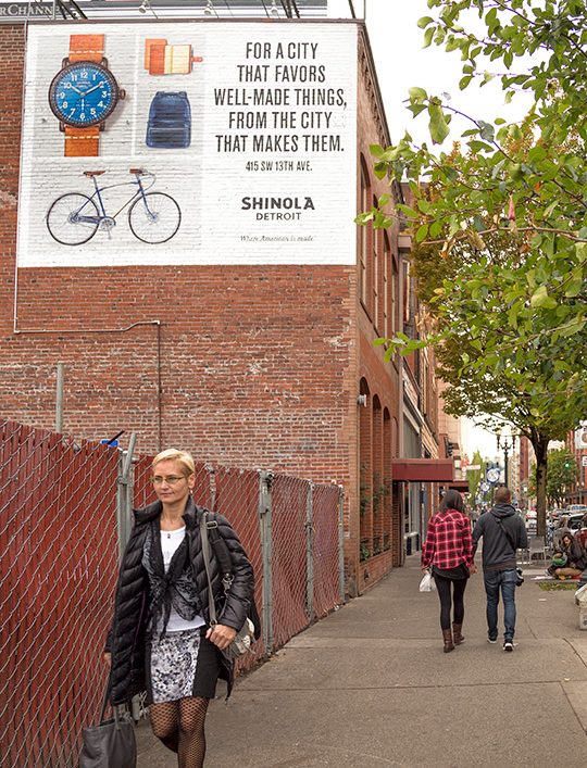 Shinola advertisement in Portland