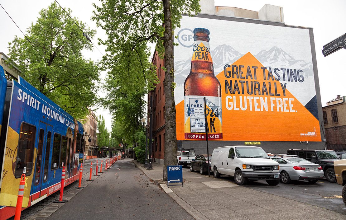 Colossal Media for Coors Peak Hand Painted Advertising Mural in Portland