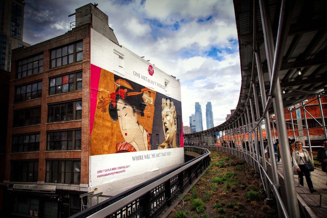 Colossal Media for The MET: NYC High Line Hand Painted Art Mural
