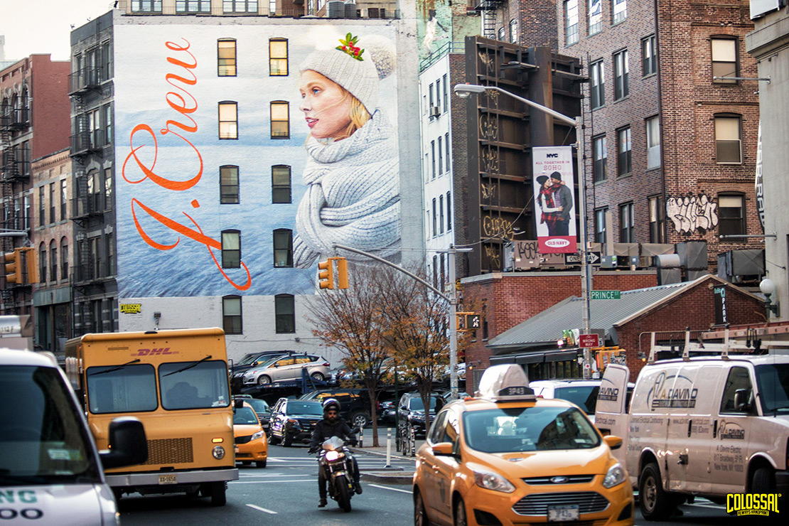 Photorealistic mural for J.Crew in NYC