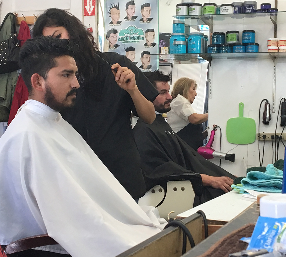 Danny's first professional haircut in five years
