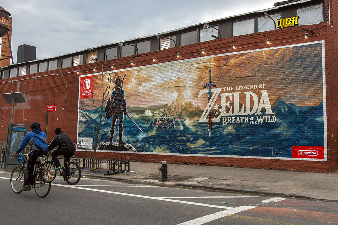 Zelda mural by day