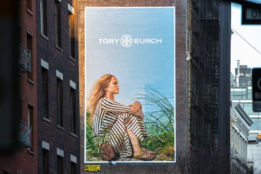 Tory Burch mural in SoHo