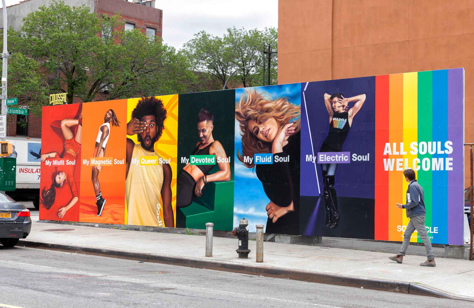 Colossal Media and SoulCycle's final mural in Brooklyn.