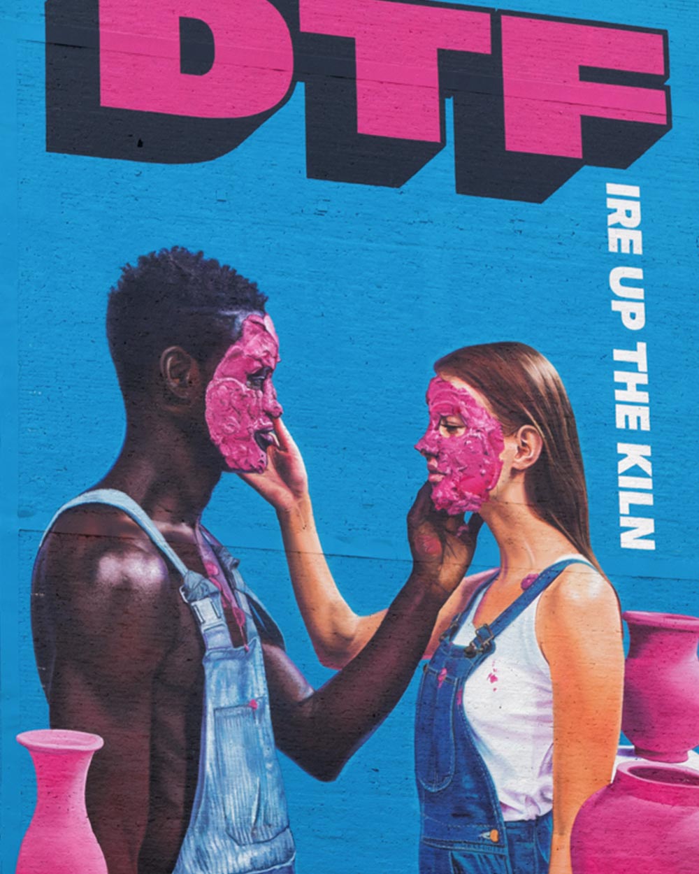 Colossal Media hand paints advertisement for OkCupid