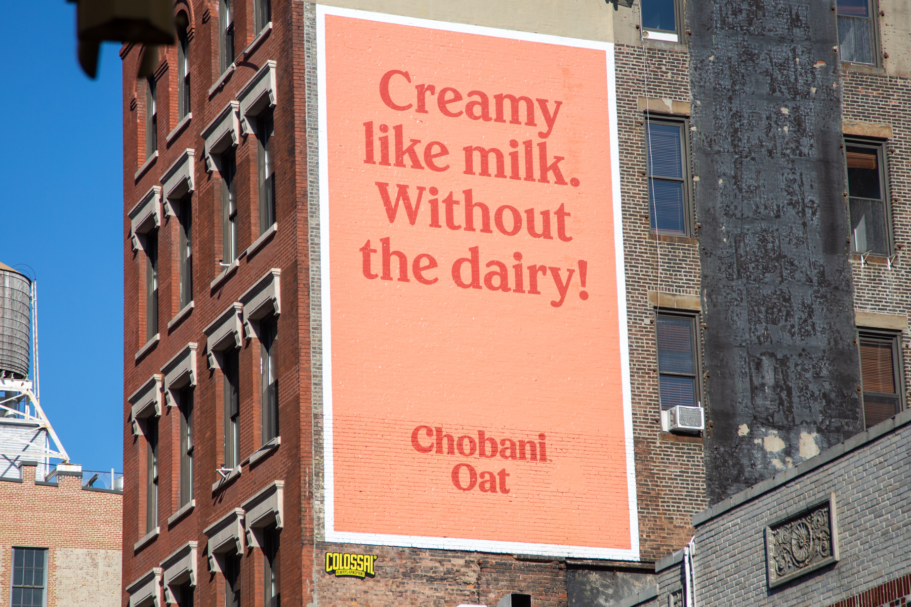 Chobani hand painted mural by Colossal Media