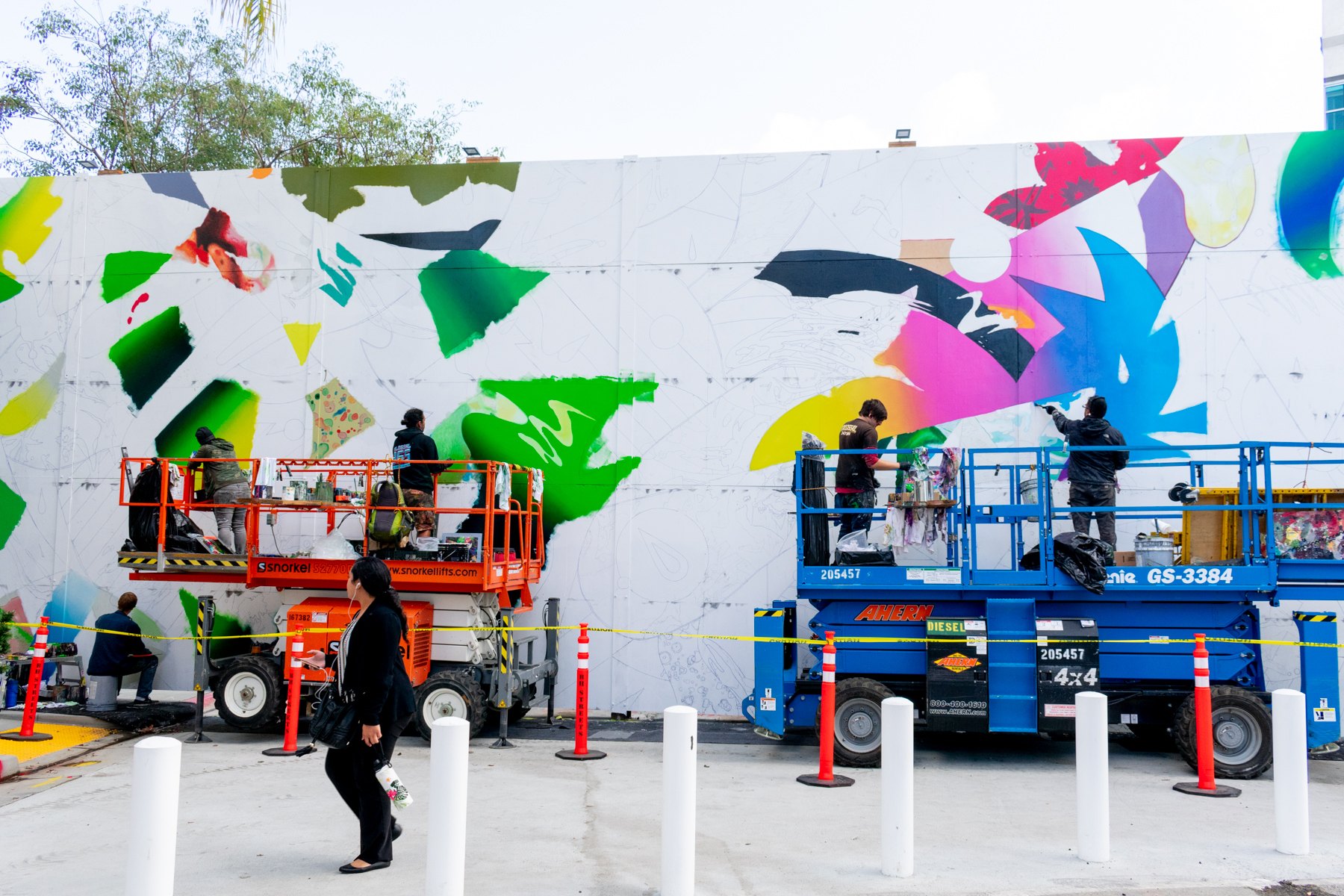 Colossal Media hand painted a mural created by artist Matsu for the City of Beverly Hills.